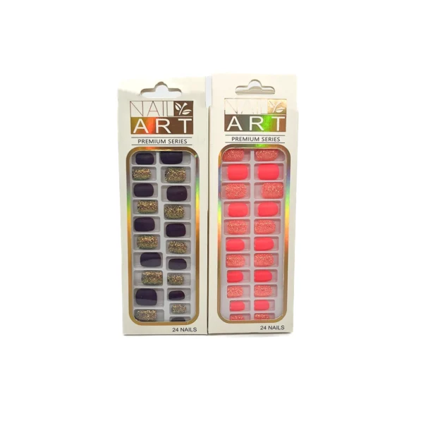 Uñas Postizas con Glitter