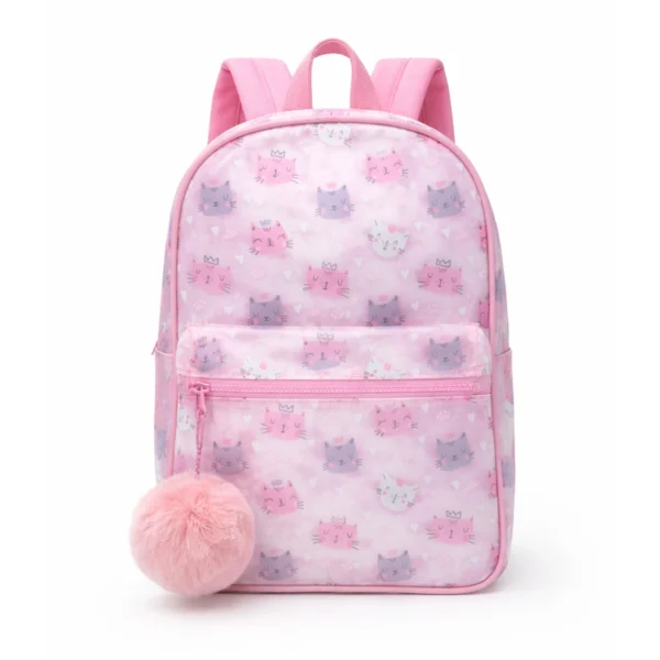 Mochila Infantil Transparente con Pompón