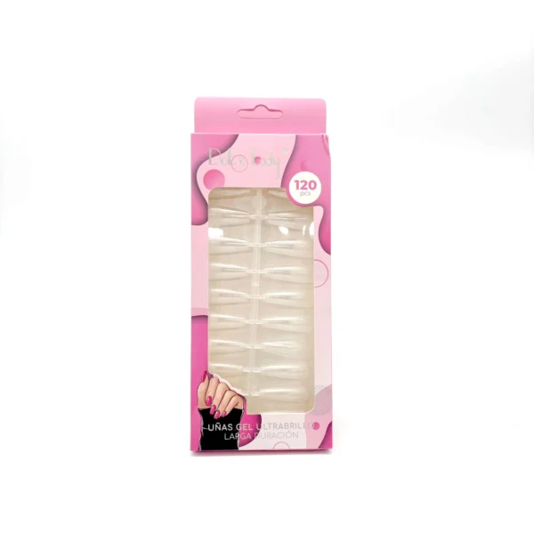 Set Uñas Postizas Gel120Pzas Coffin | Dodo Lady