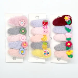 Set de Hebillitas Clips Peluche 5 Pzas. Surtidas