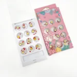 Kit de 12 Apliques Florales para Uñas