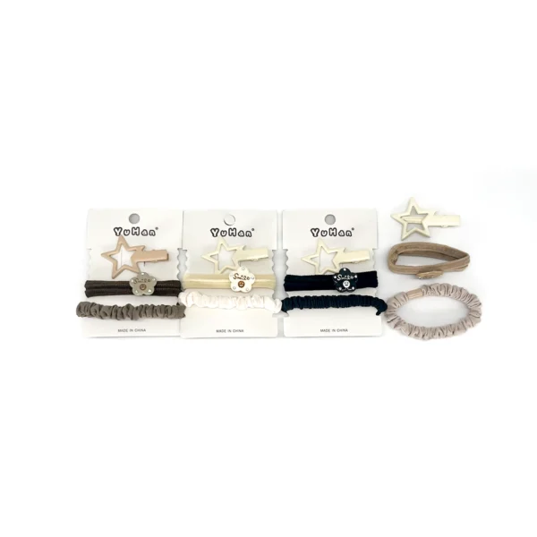 Set de Colitas & Hebillas Estrellas 3 Pzas. | Yuahn