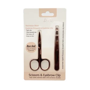 Kit Tijera & Pinza de Ceja Rosa Gold | Ushas