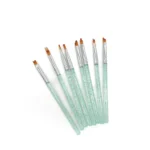 Pincel para Manicura Verde 8 Pzas.