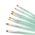 Pincel para Manicura Verde 8 Pzas.