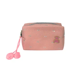 Portacosméticos Matelassé Osito con Pompón