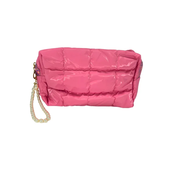 Portacosméticos Puffer Resctangulas Tira Perlitas