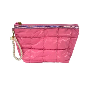 Portacosméticos Puffer con Tira de Perlas