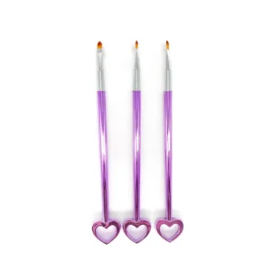 Set Pinceles Corazón para Manicura 3 Pzas.