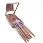 Set Brochas para Maquillaje 5 Pzas. + Espejo