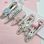 Set de Broches Infantiles Surtidos Rosados 5 Pzas.