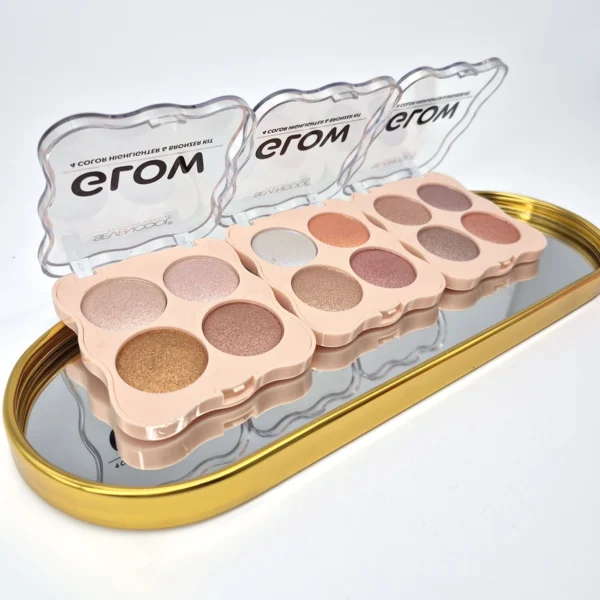 Paleta De Iluminador & Bronzer 4 Cls. | Sevencool