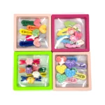 Cajita Broches Cristal 5 Pzas.
