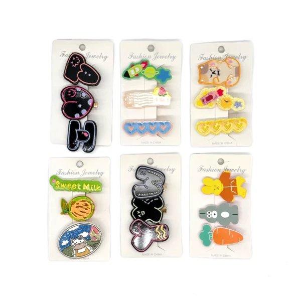 Set de Hebillas Surtidos para Nenas 3 Pzas.  | Fashion Jewelry