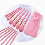 Set de Brochas 13 Pzas. con Bolsa Rosa