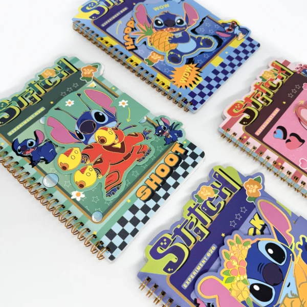 Cuaderno Stitch A5 36 Hojas Cierre Mágico