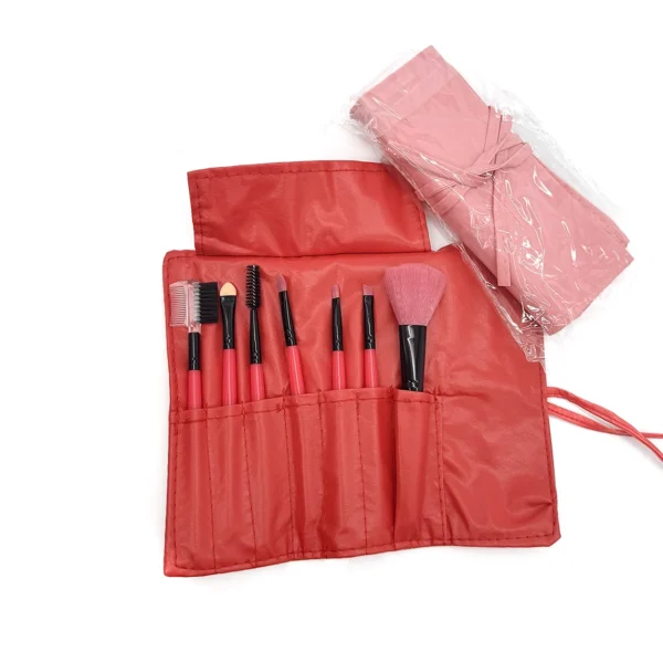 Set de Brochas para Maquillaje con Estuche 7 Pzas.