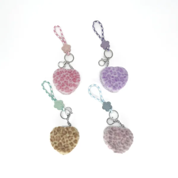Espejo de Cartera Corazón Leopardo