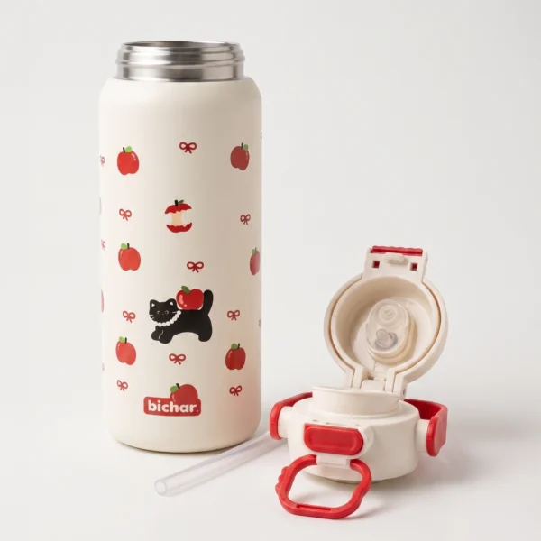 Botella Térmica Cute Cat con Manija 650ml