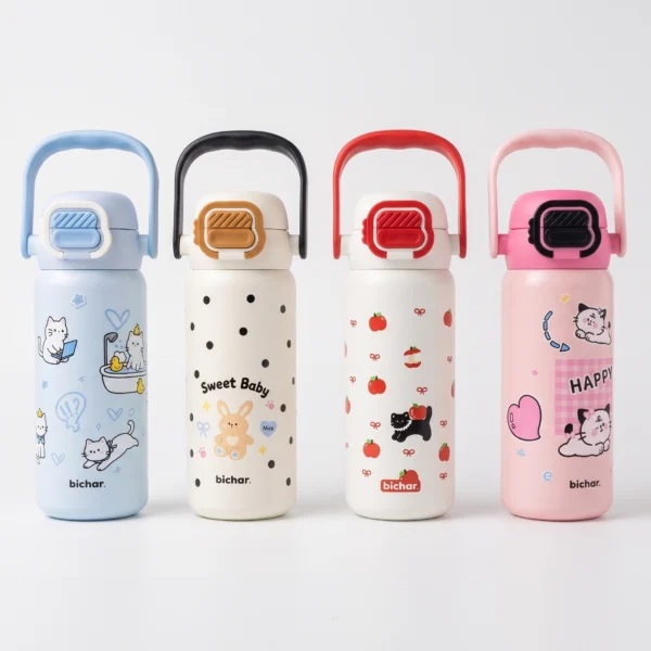 Botella Térmica Cute Cat con Manija 650ml