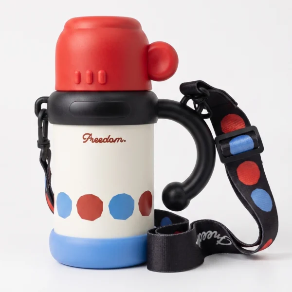 Termo con Taza Freedom con Correa y Manija 650ml.