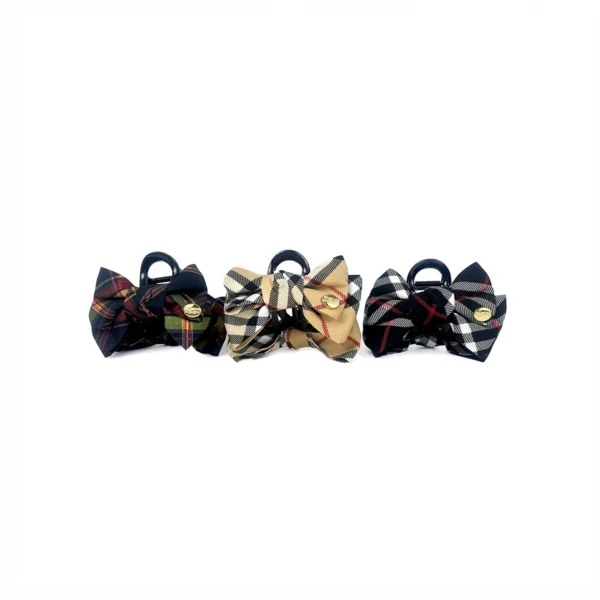 Broche Elegante Moño Tartán