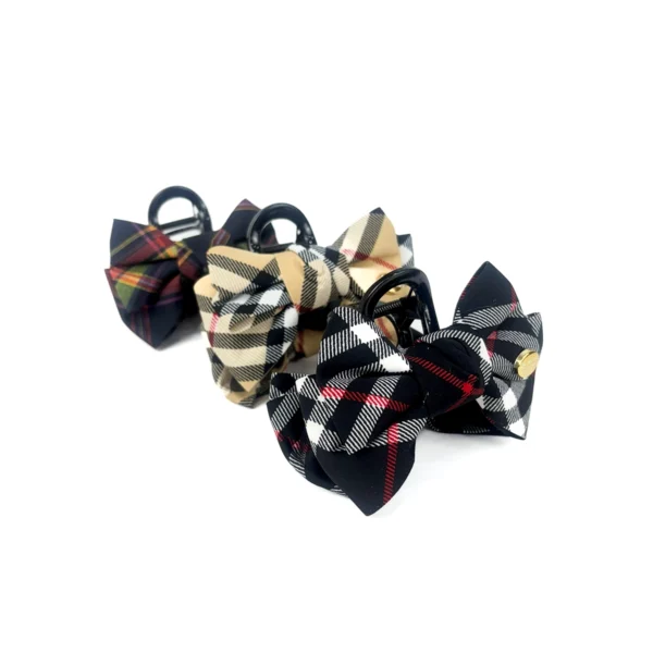 Broche Elegante Moño Tartán