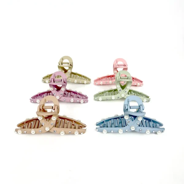 Broche Delgado con Perlas y Strass