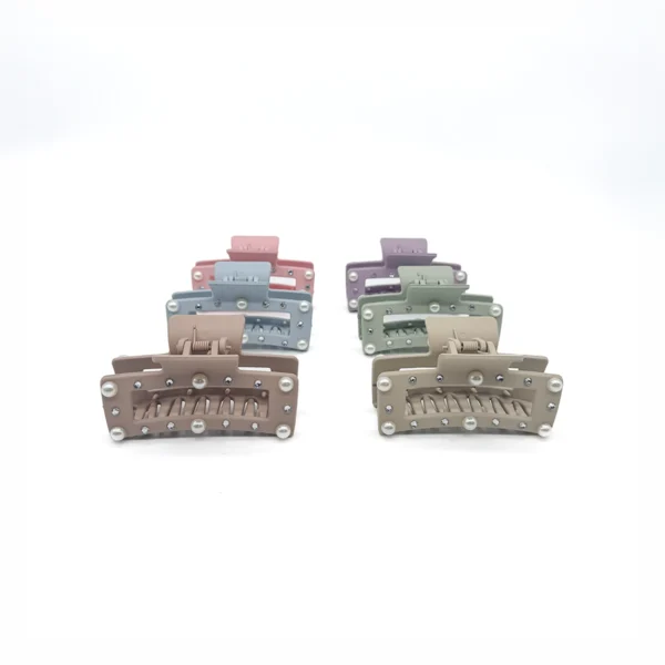 Broche Cuadrado con Perlas y Strass