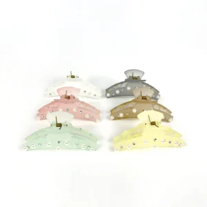 Broche Sirena Transparente con Perlas y Strass