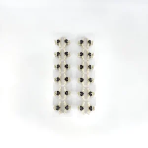 Mini Broche Blanco Min Min Corazón con Perlas