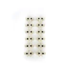 Mini Broche Blanco Trebol Negro con Perlas