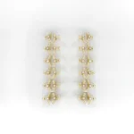 Mini Broche Blanco Perla Grande con Dorado