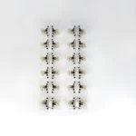 Mini Broche Blanco Conejo Negro con Strass