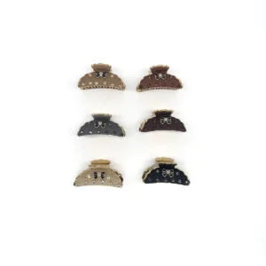 Broche Ovalado con Strass y Moño