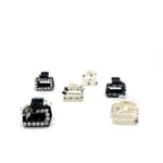 Broche Cuadrado Negro con Perlas y Strass