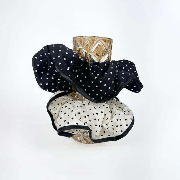 Scrunchies Polka Dots con Borde