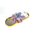 Scrunchies Rosa y Azul con Lunares