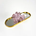 Scrunchies de Cuadro con Bordes Lisos