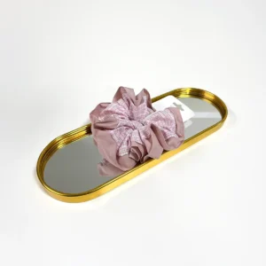Scrunchies de Cuadro con Bordes Lisos