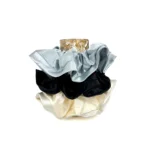 Scrunchies De Satín con Borde Reforzado