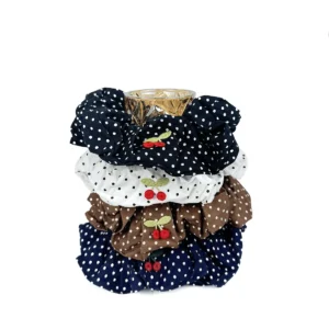 Scrunchies Polka Dots Cherry
