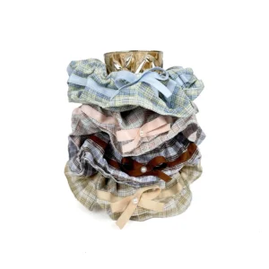 Scrunchies Mini Plaid con Moño