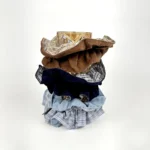 Scrunchies Reversible de Cuadros y Tela