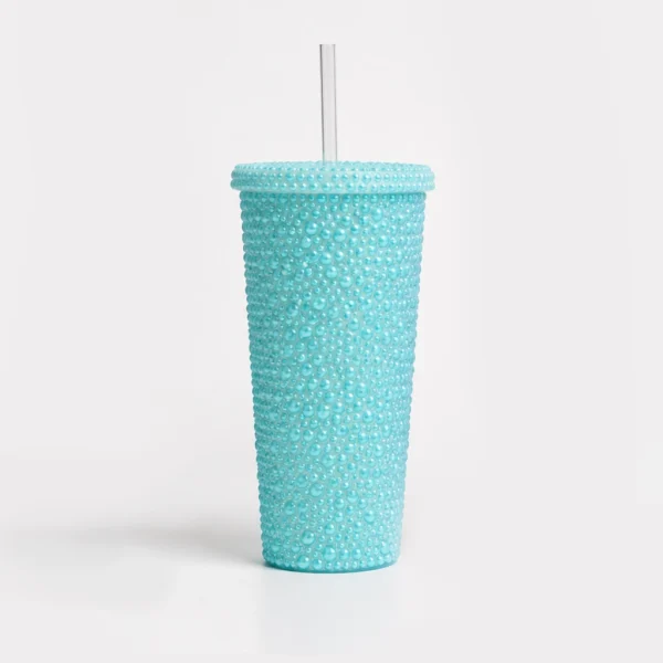 Vaso Perlado Unicolor con Sorbete 650ml.