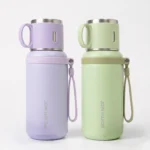 Termo con Taza Colores Pastel 600ml