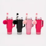 Vaso Quencher Liso con Manija Stickers Letras 1200ml