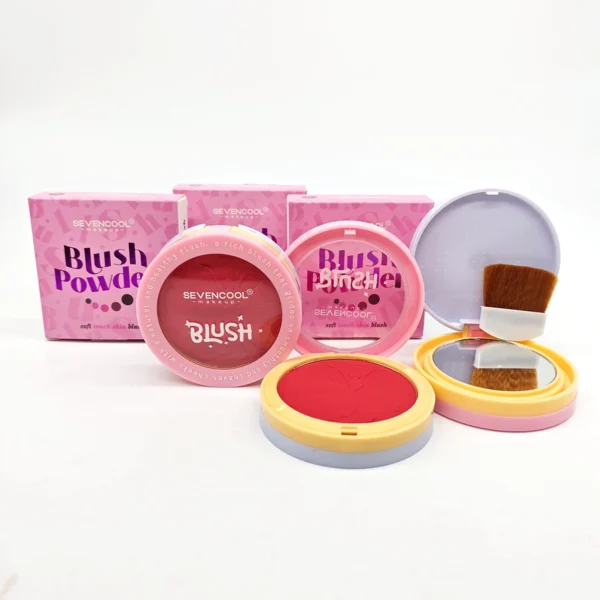 Rubor Blush con Brocha y Espejo