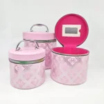 Valija Maquillaje Redondo Moño 3Pcs.