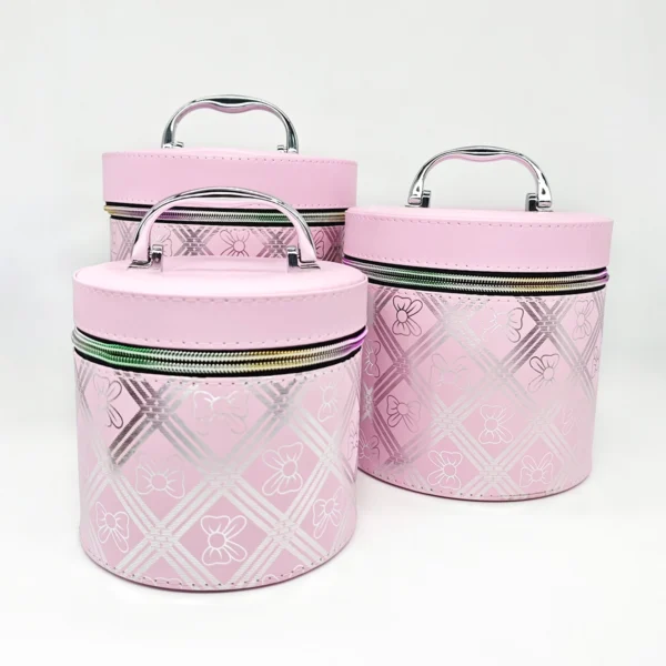 Valija Maquillaje Redondo Moño 3Pcs.